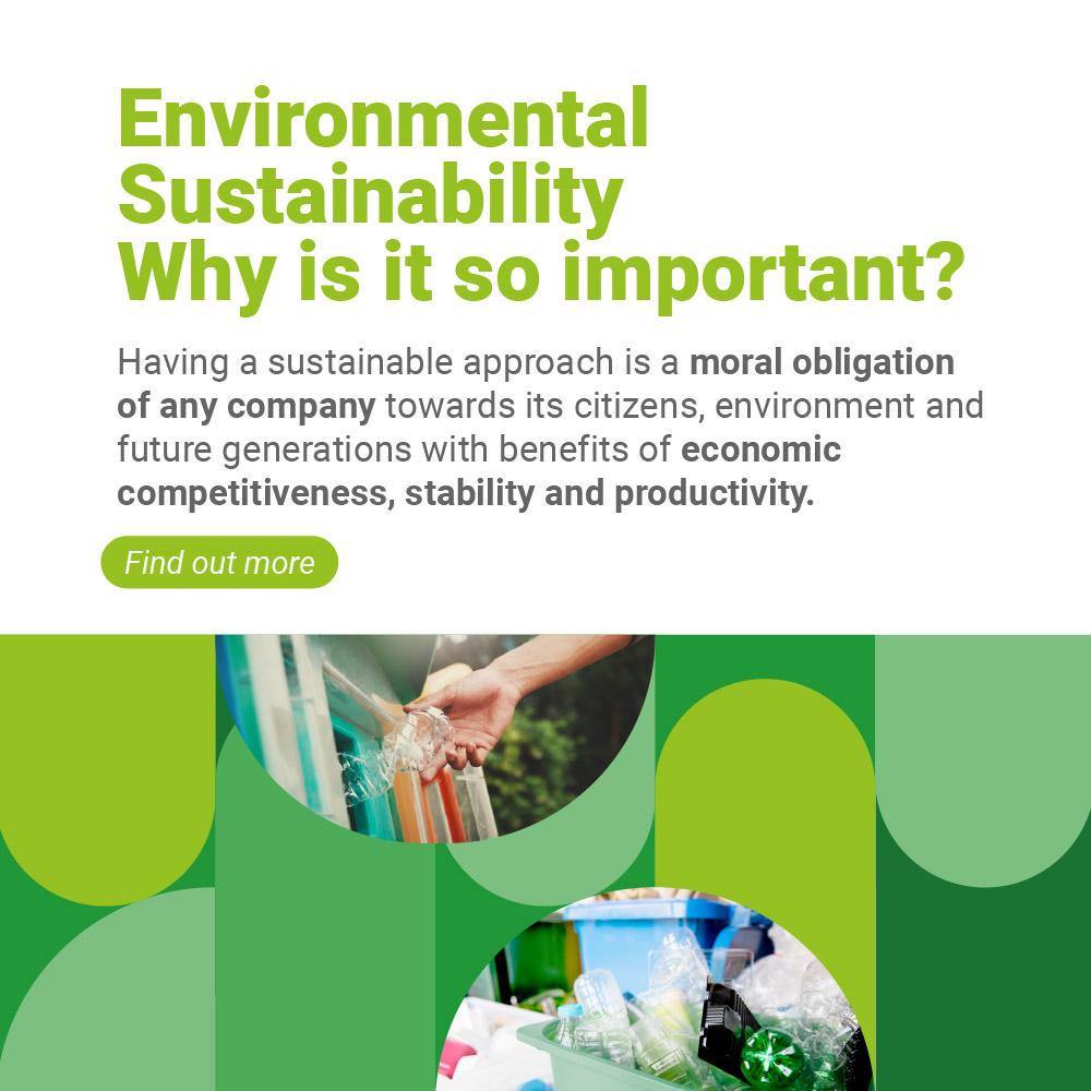 Image representing waste in a green graphic as the EHS Business Unit, symbol of the environmental sustainability service offered by Lifeanalytics