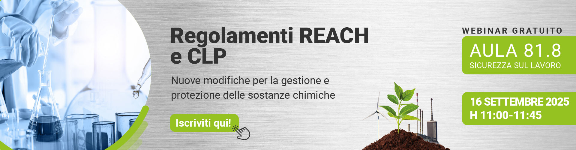 Immagine di un tecnico di laboratorio che usa strumenti di analisi chimica, simbolo del webinar gratuito webinar EHS di Lifeanalytics sui regolamenti REACH e CLP, in programma il 16 settembre, organizzato nell'aula virtuale 81.8 sulla sicurezza sul lavoro