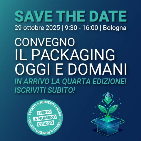 Immagine di un germoglio che nasce all'interno di un imballaggio, simbolo del convegno Packaging oggi e domani promosso dalla business unit product safety di Lifeanalytics, che si terrà il prossimo 29 ottobre