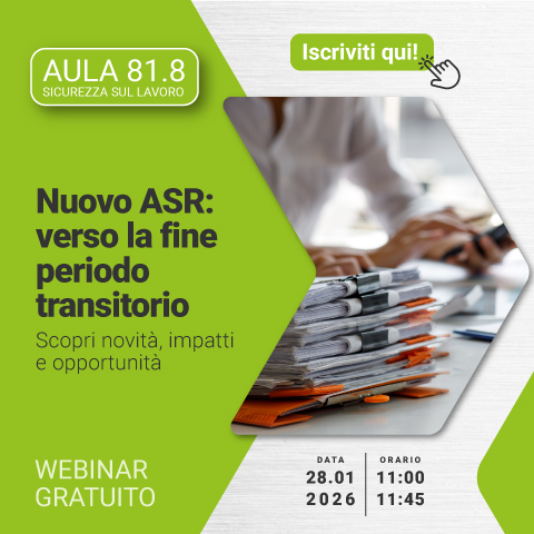 Immagine di una scrivania con fogli e materiali di cancelleria, simbolo del webinar gratuito EHS di Lifeanalytics sul nuovo ASR e la fine de periodo transitorio