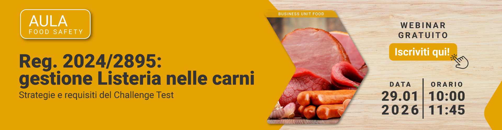 Immagine di bancone con carni crude di vario tipo, simbolo del webinar gratuito food di Lifeanalytics sul Regolamento 2024/2895