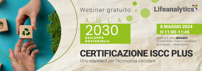 Webinar Aula 2030 - ISCC Plus Certificazione