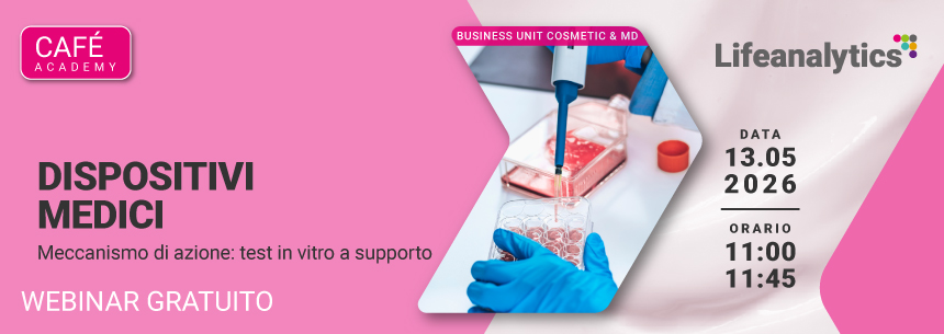 Immagine di un banco da laboratorio in cui vengono effettuati testi in vitro a supporto, simbolo del w