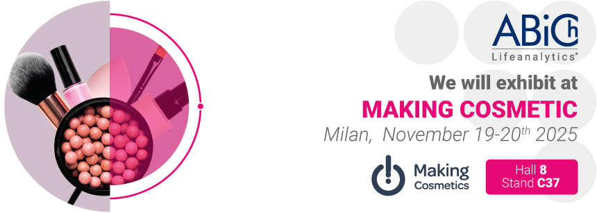 Cosmetic products that represent the Making Cosmetic fair of next November 2025 in which will participate the business unit Cosmetic and Medical Device of Lifeanalytics