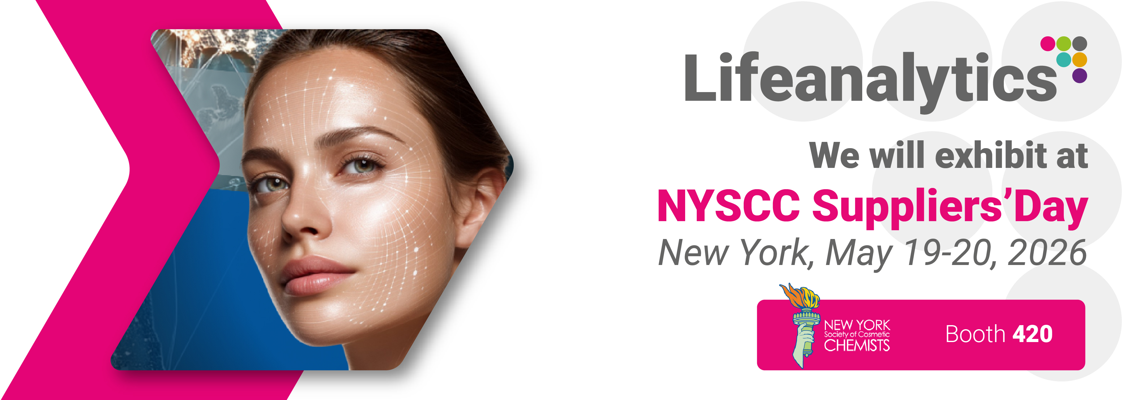 Promotional image of the NEW YORK SCC Suppliers' Day 2026 fair for the Cosmetics and Medical 