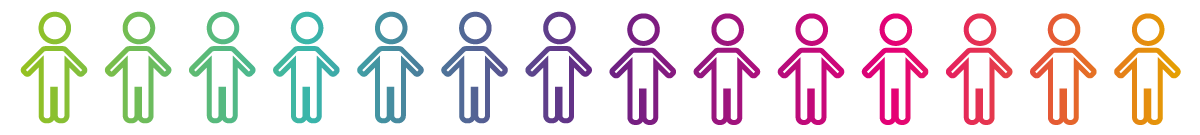 Illustrazione che rappresenta il team dei collaboratori Lifeanalytics, un ambiente lavorativo inclusivo e dinamico