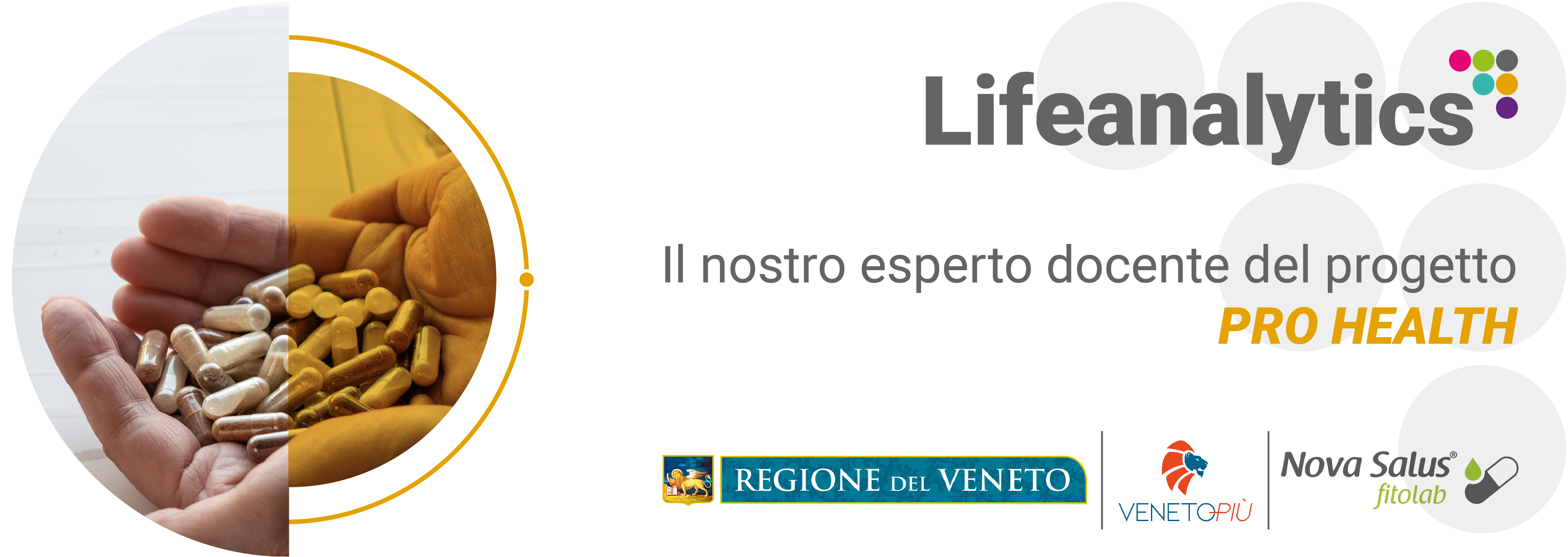 Illustrazione che promuove Progetto Formativo PRO HEALTH Lifeanalytics con il nostro esperto Gianluca Salmistraro