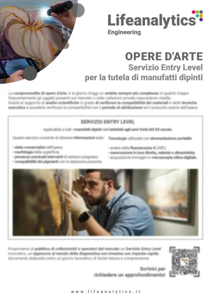 Illustrazione del flyer di servizio Engineering che presenta il servizio Opere d'arte