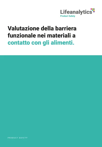 Illustrazione della pubblicazione Product Safety - Valutazione della barriera funzionale nei materiali a contatto con alimenti